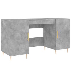 vidaXL Desk Concrete Grey 140x50x75 cm Engineered Wood