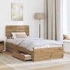 vidaXL Bed Frame with Drawer Artisan Oak 100 x 200 cm Engineered Wood