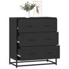 vidaXL Sideboard Black 68x35x76 cm Engineered Wood and Metal