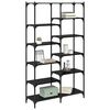 vidaXL Bookshelf Black oak 100 x 32 x 170 cm Engineered wood