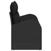 vidaXL Garden Sofa Black 124 x 62 x 69cm Poly Rattan