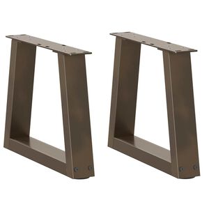 vidaXL Coffee Table Legs V-Shape 2 pcs Natural Steel 40x(30-31,3) cm Steel