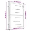 vidaXL Garden Gate 100x145 cm Stainless Steel