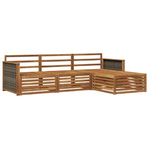 vidaXL Outdoor Sofa Set Natural 249.5 x 162.5 x 73 cm