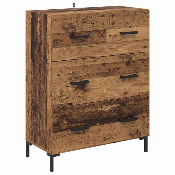 vidaXL Sideboard Old Wood 69.5 x 34 x 90 cm Engineered Wood and Iron