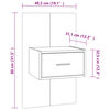 vidaXL Wall-mounted Bedside Cabinet Smoked Oak