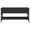 vidaXL Coffee Table Black 100x50x50 cm Engineered Wood and Metal