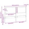 vidaXL Headboard Other White 140 cm Solid pine wood