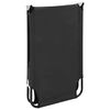 vidaXL Folding Sun Lounger Black Steel