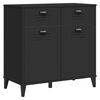 vidaXL Sideboard VIKEN Black 80x40x80 cm Engineered Wood