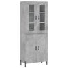 vidaXL Highboard Concrete Grey 69.5x34x180 cm Engineered Wood