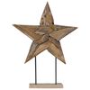 vidaXL Christmas Star Brown 60 x 5 x 75 cm Solid Teak Wood