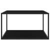 vidaXL Coffee Table Black with Black Glass 90x90x50 cm