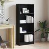 vidaXL Bookshelf Black Oak 60 x 24 x 143 cm Engineered Wood