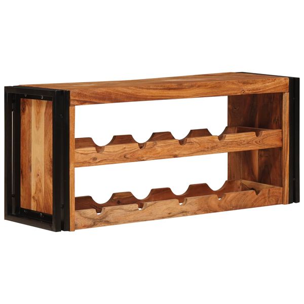 vidaXL Wine Rack Brown 100 x 45 x 33 cm Solid Acacia Wood