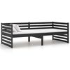 vidaXL Day Bed without Mattress Black Solid Wood Pine 90x200cm