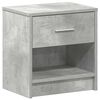 vidaXL Bedside Cabinets 2 pcs with Drawer Concrete Grey 39x28x41 cm