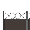 vidaXL 4-Panel Room Divider Brown 160x220 cm Fabric