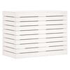 vidaXL Laundry Basket White 88.5x44x66 cm Solid Wood Pine