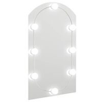 vidaXL Mirror with LED Lights 70x40 cm Glass Arch