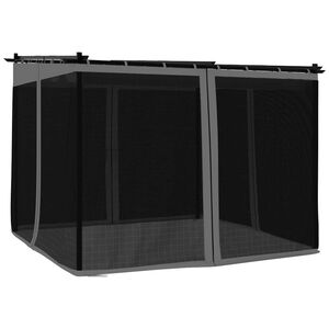 vidaXL Gazebo with Mesh Walls Anthracite 3x3 m Steel