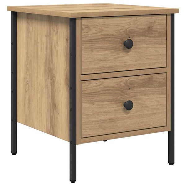 vidaXL Bedside Cabinet with Drawer Artisan oak 40 x 42 x 50 cm