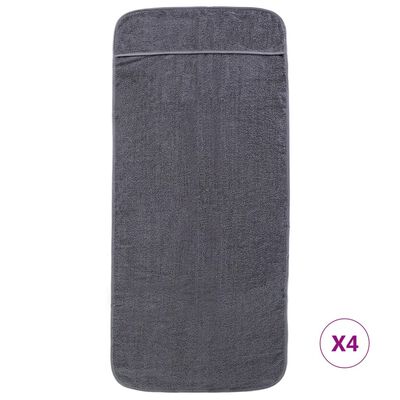 vidaXL Beach Towels 4 pcs Anthracite 60x135 cm Fabric 400 GSM