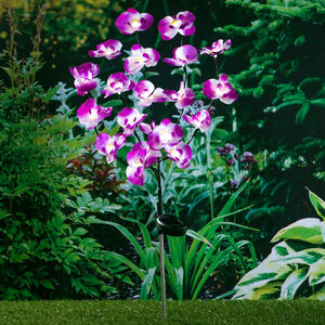 HI LED Solar Garden Orchid Light 75 cm