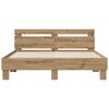 vidaXL Bed Frame Artisan Oak 120 x 200 cm Engineered Wood