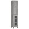 vidaXL Highboard Grey Sonoma 34,5x34x180 cm Engineered Wood