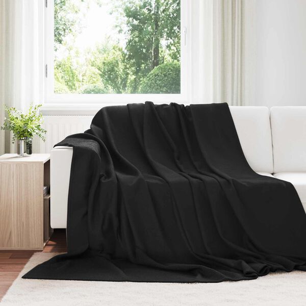 vidaXL Throw Blankets 24 pcs Black 240 x 220 cm Fleece