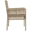 vidaXL Garden Chair 2 pcs Beige 53 x 60 x 85cm Poly Rattan