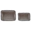 vidaXL Firewood Basket 2 pcs Grey Lacak Rattan