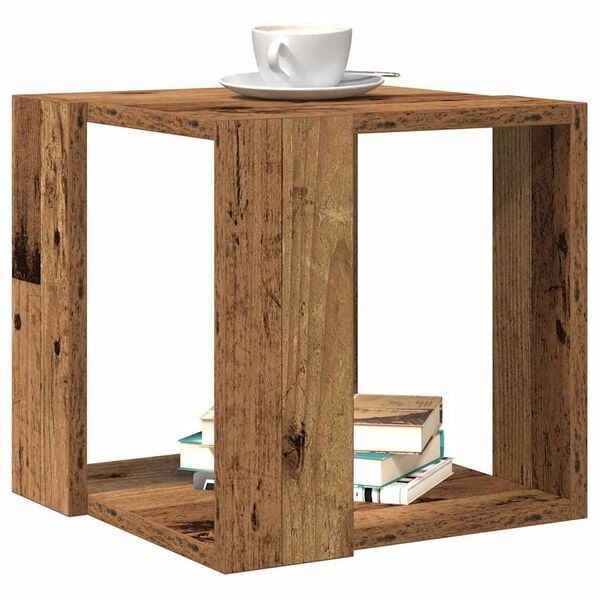 vidaXL Coffee Table Old Wood 32 x 32 x 30 cm Engineered Wood