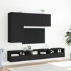 vidaXL TV Wall Cabinet Black 60x30x30 cm Engineered Wood