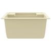 vidaXL Kitchen Sink with Overflow Hole Double Basins Beige Granite