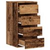 vidaXL Corner Chest of Drawers Old Wood 40x41x76 cm Engineered Wood