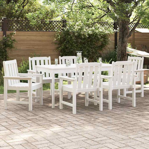 vidaXL Garden Chair 6 pcs White 65.5 x 59 x 88 cm Polyethylene
