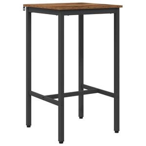 vidaXL Bar Table 52 x 52 x 90 cm Engineered Wood Old Wood Rectangular