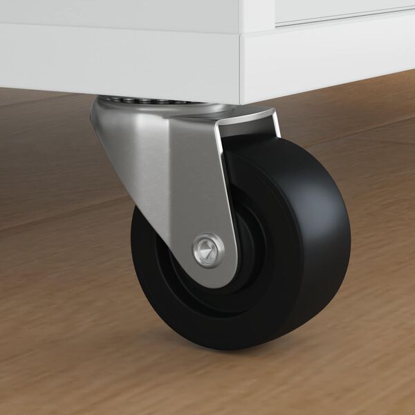 vidaXL Swivel Castor 2 pcs Silver 60 x 60 x 50 mm Iron and nylon