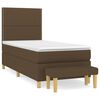 vidaXL Box Spring Bed with Mattress Dark Brown 90x200 cm Fabric