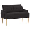vidaXL Loveseat with Button Tufted Black 117 x 67 x 77 cm Boucl&eacute;