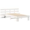 vidaXL Bed Frame with Headboard White 90 x 200 cm Solid Pine Wood