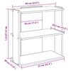 vidaXL Bookcase 3-Tier Sonoma Oak 60x30x60 cm Engineered Wood