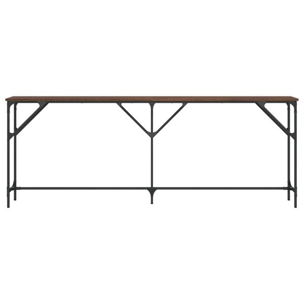vidaXL Console Table Brown Oak 200x29x75 cm Engineered Wood