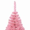 vidaXL Artificial Pre-lit Christmas Tree with 300 LEDs Pink 240 cm PVC