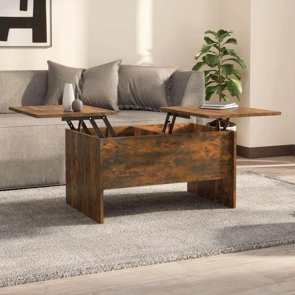 vidaXL Coffee Table Smoked Oak 80x50x42.5 cm Engineered Wood