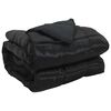 vidaXL Full Year Duvet Black 135 x 200 cm Satin and Microfiber