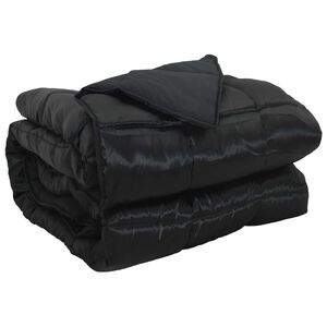 vidaXL Full Year Duvet Black 200 x 135 cm Satin and Microfiber