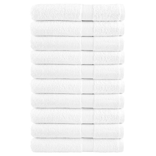 vidaXL Premium Sauna Towels "SOLUND" 10 pcs White 80x200 cm 600 gsm